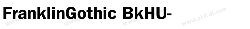 FranklinGothic BkHU字体转换